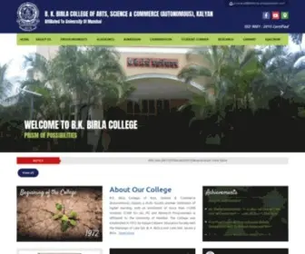 Bkbirlacollegekalyan.com(Birla College of Arts) Screenshot