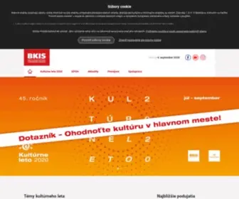 Bkis.sk(Bratislavské kultúrne a informačné stredisko) Screenshot