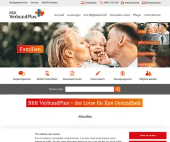 BKK-Verbundplus.de(Startseite:BKK VerbundPlus Ihr Lotse für Ihre Gesundheit) Screenshot