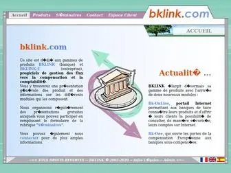 Bklink.com(Progiciel pour les banques sous) Screenshot