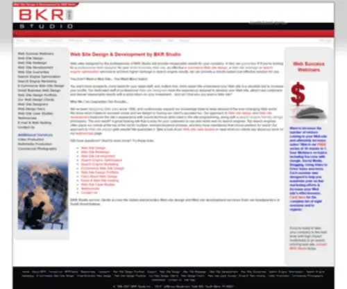 BKRstudio.com(Web Site Design & Development by BKR Studio) Screenshot