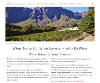 Bkwinetours.com(World's Top Wine Tours) Screenshot