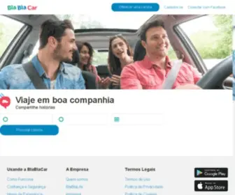 Blablacar.com.br(A BlaBlaCar conecta condutores com lugares vazios a pessoas viajando para o mesmo lugar) Screenshot