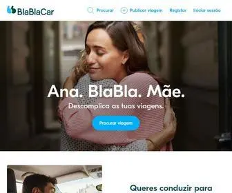 Blablacar.pt(A BlaBlaCar liga condutores com lugares vazios e pessoas que querem viajar na mesma direção) Screenshot