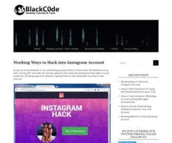 Black-C0DE.org(Hacking Tutorials & Tools) Screenshot