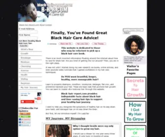 Black-Hair-Report.com(Black hair care) Screenshot