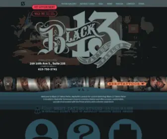 Black13Tattoo.com(Black 13 Tattoo Parlor) Screenshot