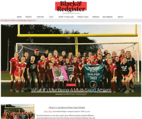 Blackandredgister.com(The student news site of ADM High School) Screenshot