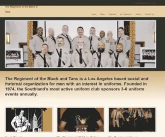 Blackandtans.org(The Regiment of the Black &amp; Tans) Screenshot