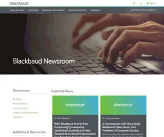 Blackbaudnews.com(The Blackbaud newsroom) Screenshot