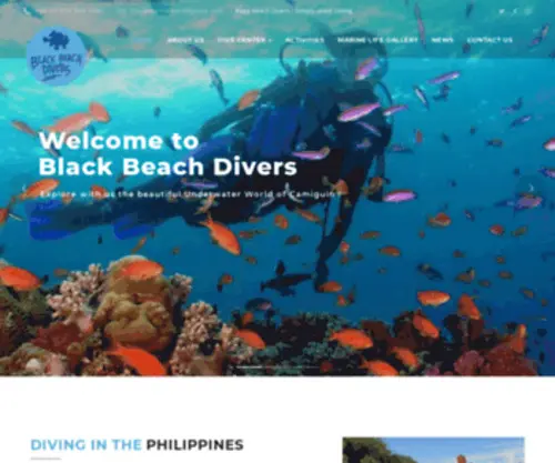 Blackbeachdivers.com(Simply Great Diving) Screenshot