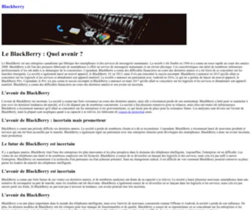 Blackberry-10.fr(Blackberry) Screenshot