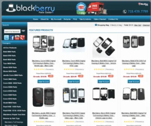 Blackberrypartscenter.com(Buy Original Blackberry Replacement Parts & Covers) Screenshot