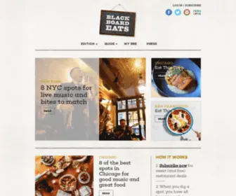 Blackboardeats.com(Places we love with insider specials) Screenshot