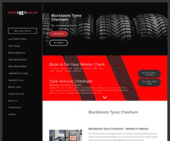 Blackboots.co.uk(Tyres for Car & Vans all major tyre brands) Screenshot