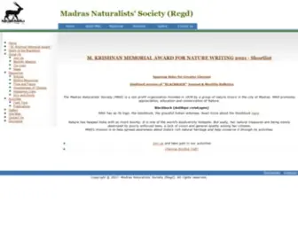 Blackbuck.org.in(Madras Naturalists' Society) Screenshot