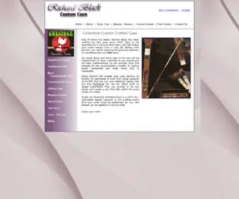 Blackcues.com(Custom Crafted Cues by world renowned cuemaker Richard Black. He possesses a gift) Screenshot