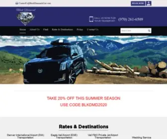 Blackdiamondscars.com(Transportation to Vail From Denver) Screenshot