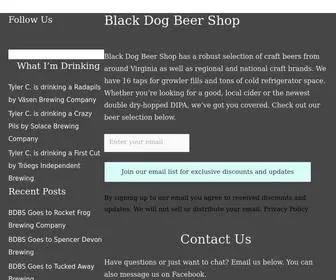 Blackdogbeershop.com(Black Dog Beer Shop) Screenshot