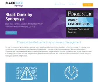 Blackduck.com(Black Duck Software Composition Analysis (SCA)) Screenshot