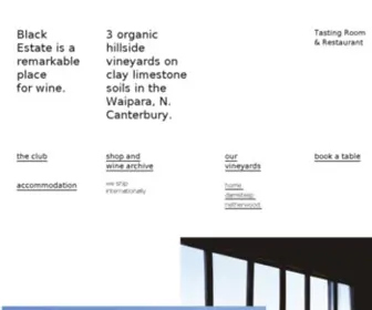 Blackestate.co.nz(Black Estate Wine) Screenshot