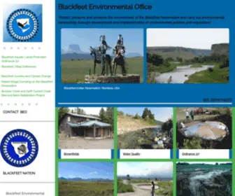 Blackfeetenvironmental.com(Protecting the Blackfeet Nation's Natural Resources) Screenshot