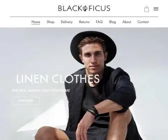 Blackficus.com(Black Ficus Linen Clothing) Screenshot