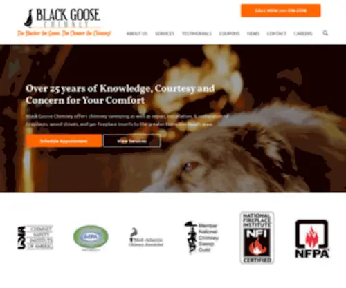 Blackgoose.com(Black Goose Chimney) Screenshot