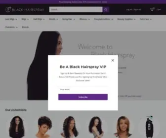 Blackhairspray.com(Black Hairspray) Screenshot