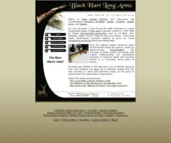 Blackhartlongarms.com(Collectible Handcrafted Guns Flintlock Pistols Muskets Kentucky Long Rifles) Screenshot