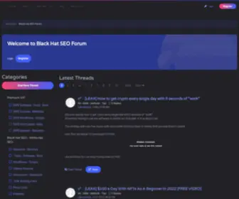 Blackhatsem.com(Black Hat SEO Forum) Screenshot