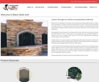 Blackhawkiron.com(Custom Wrought Iron works) Screenshot