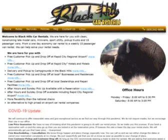 Blackhillscarrental.net(Black Hills Car Rentals Welcome) Screenshot