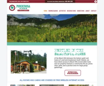 Blackhillsponderosapines.com(Ponderosa Pines Inn and Cabins) Screenshot