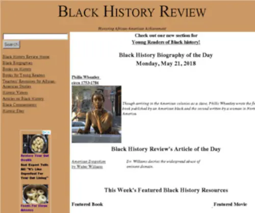 Blackhistoryreview.com(Black History Review) Screenshot