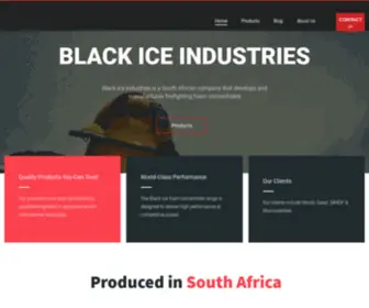 Blackiceindustries.com(A South African company) Screenshot