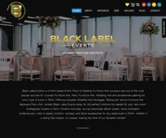 Blacklabelevents.com.au(Wedding Hire Perth) Screenshot