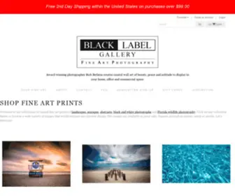 Blacklabelgallery.com(Coastal Fine Art Photographs on Canvas) Screenshot