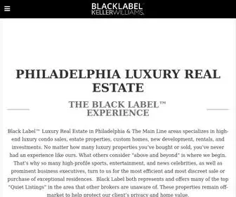 Blacklabelkw.com(Philadelphia Luxury Real Estate) Screenshot