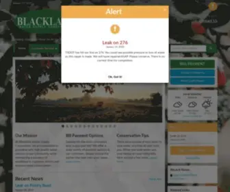 Blacklandwater.com(Blackland WSC) Screenshot