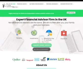 Blacklioninsurance.co.uk(Expert Financial Advisors UK) Screenshot