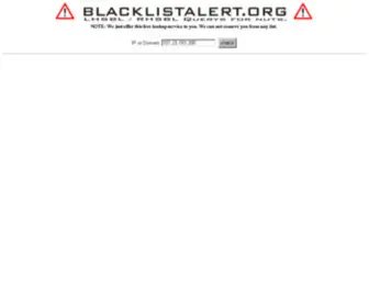 Blacklistalert.org(Test if your IP or DOMAIN is blacklisted in a spamdatabase) Screenshot