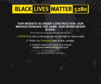 Blacklivesmatter5280.com(BLM 5280) Screenshot