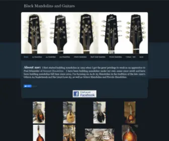 Blackmandolins.com(Black Mandolins and Guitars) Screenshot