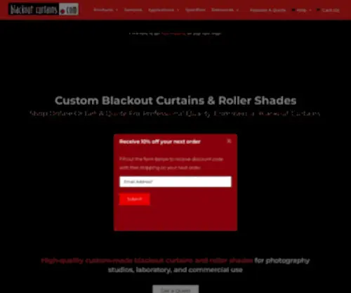 Blackoutcurtains.com(Commercial Blackout Curtains) Screenshot