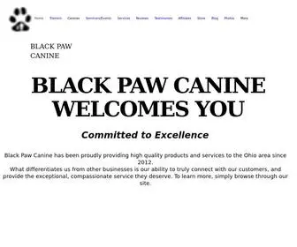 Blackpawcanine.com(Dog Training/Puppy Educaiton/Trainer & Public Seminars) Screenshot