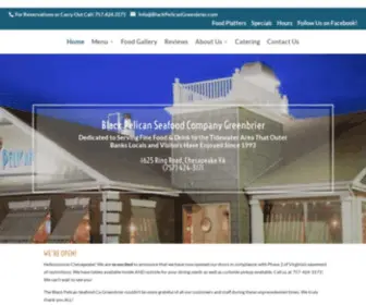 Blackpelicangreenbrier.com(Black Pelican Seafood Restaurant) Screenshot