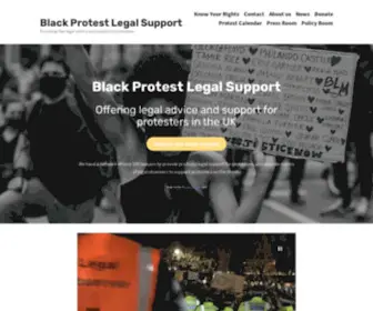 Blackprotestlaw.org(Providing free legal advice and support to protesters) Screenshot