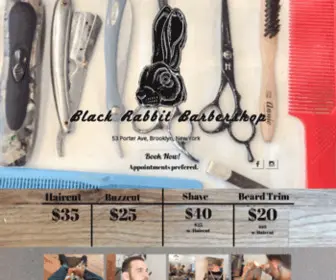 Blackrabbitbarbershop.com(Black Rabbit Barbershop) Screenshot