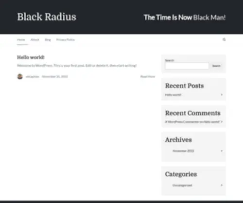Blackradius.com(Just another WordPress site) Screenshot